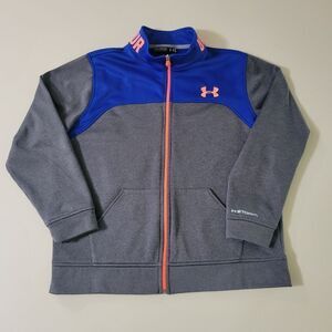 Youth Under Armour Storm Full-zip Gray Athletic Performance Jacket
